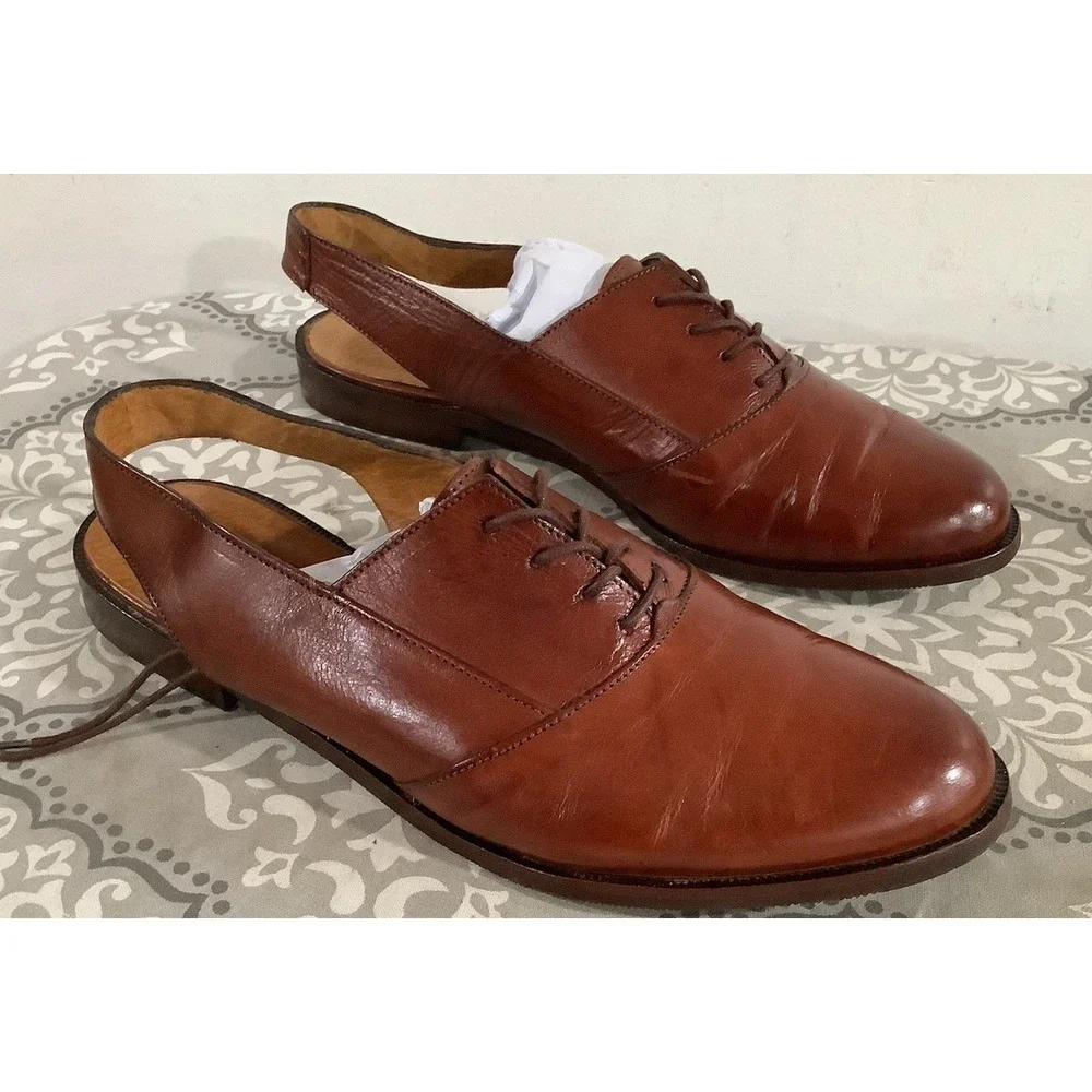 Lavorazione Artigianale Mens Shoes,  Brown Leather, Size 40 Beautiful